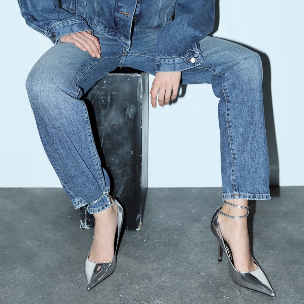 Silver Zara Heels